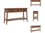 Vidaxl Tavolino In Legno Massello Di Abete 126X40X77,5 Cm Marrone - Tavolini