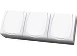 Madera Bianco N/T Presa Tripla Con Messa A Terra 3X2P+Z IP44 Sportello Bianco