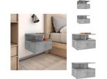 Vidaxl Comodini Sospesi 2 Pz. Grigio Cemento 40X31X27Cm Materiale A Base Di Legno - Comodini