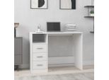 Vidaxl Scrivania Con Cassetti Bianchi 102X50X76 Cm In Legno - Scrivanie