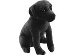 Cane Labrador Nero Di Peluche Con Suono - 18 Cm