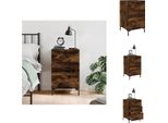 Vidaxl Comodino Rovere Fumé 40X40X66 Cm Materiale A Base Di Legno - Comodini