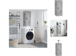 Vidaxl Armadio A Muro Grigio Cemento 34,5X34X90 Cm Materiale Legno - Credenze