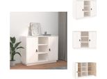 Vidaxl Credenza Bianca 100X40X75 Cm In Legno Di Pino Massiccio - Credenze
