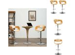 Vidaxl Sgabello Da Bar 2 Pz. Bentwood Crema E Pelle Finta - Sgabello Da Bar