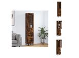 Vidaxl Credenza Rovere Fumé 34,5X34X180 Cm Materiale A Base Di Legno - Credenze