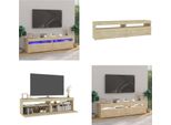 Vidaxl Mobili Tv 2 Pezzi Con Luci Led Rovere Sonoma 75X35X40 Cm - Mobile Tv - Mobili Tv - Mobili Tv - Porta Tv