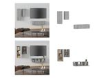 Vidaxl Set Di Mobili Tv 4 Pezzi In Legno Grigio Sonoma - Set Di Mobili Tv - Set Di Mobili Tv - Set Di Mobili Tv - Mobile Hifi