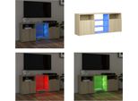 Vidaxl Mobile Tv Con Luci Led Sonoma Rovere 120X30X50 Cm - Mobile Tv - Mobile Tv - Mobile Tv Con Led - Mobili Tv