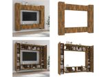 Vidaxl Set Di Mobili Tv 8 Pezzi In Legno Di Quercia Fumé - Set Di Mobili Tv - Set Di Mobili Tv - Parete Attrezzata - Parete Attrezzata