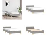 Vidaxl Giroletto Con Testiera Grigio Chiaro 100X200 Cm - Giroletto Con Testiera - Giroletto Con Testiera - Giroletto - Letto Con Testiera