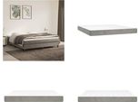 Vidaxl Materasso A Molle Insacchettate Grigio Chiaro 160X200X20 Cm In Velluto - Materasso A Molle Insacchettate - Materassi A Molle Insacchettate - Materasso - Mobili Per La Camera Da Letto