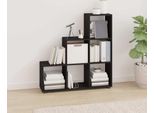 Vidaxl Scaffale Per Scale Nero 107 Cm In Legno - Scaffale Per Scale - Scaffale Per Scale - Scaffale Per Libri - Scaffale