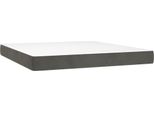 Vidaxl Materasso A Molle Insacchettate Grigio Scuro 160X200X20 Cm In Velluto - Materasso A Molle Insacchettate - Materassi A Molle Insacchettate - Materasso - Mobili Per La Camera Da Letto