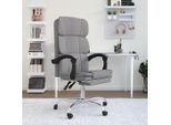 Vidaxl Sedia Da Ufficio Con Funzione Reclinabile In Tessuto Grigio Chiaro - Sedia Da Ufficio Con Funzione Reclinabile - Sedie Da Ufficio Con Funzione Reclinabile - Sedia Da Ufficio Con Funzione Relax - Sedia Da Scrivania