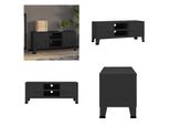 Vidaxl Mobile Tv In Stile Industriale Nero 105X35X42 Cm In Metallo - Mobile Tv - Mobile Tv - Porta Tv - Tavolo Tv