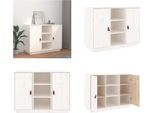 Vidaxl Credenza Bianca 100X40X75 Cm In Pino Massiccio - Credenza - Credenza - Armadio - Armadio Portaoggetti