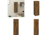 Mobile Tv Vidaxl Rovere Fumé 30,5X30X90 Cm Materiale A Base Di Legno - Mobile Tv - Mobile Tv - Mobile Tv - Supporto Tv