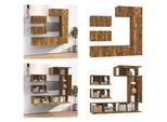 Vidaxl Set Di Mobili Tv 6 Pezzi In Rovere Fumé - Set Di Mobili Tv - Set Di Mobili Tv - Parete Attrezzata - Parete Attrezzata