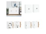 Vidaxl Armadi A Muro 2 Pz. Legno Ingegnerizzato Bianco - Armadio A Muro - Armadi A Muro - Armadio - Armadio Portaoggetti