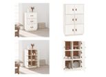 Vidaxl Credenza Bianca 67X40X108,5 Cm In Pino Massiccio - Credenza - Credenza - Madia - Armadio