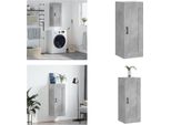 Vidaxl Armadio A Muro Grigio Cemento 34,5X34X90 Cm In Legno - Armadio A Muro - Armadio A Muro - Armadio - Armadio Portaoggetti