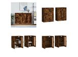 Vidaxl Armadi A Muro 2 Pezzi. Materiale In Legno Di Quercia Affumicata - Armadio A Muro - Armadio A Muro - Armadio - Armadio Portaoggetti