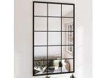 Vidaxl Specchio Da Parete 4 Pezzi Nero 100X60 Cm In Metallo - Specchio Da Parete - Specchio - Specchio Da Sala - Specchio Quadrato