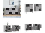 Vidaxl Credenze 2 Pezzi. Materiale In Legno Grigio Sonoma - Credenza - Credenze - Armadio - Armadio Portaoggetti