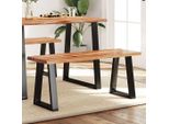 The Living Store Panchina Bordo Albero 110 Cm In Legno Massiccio Di Acacia