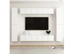Vidaxl Set Di Mobili Tv Da 10 Pezzi In Legno Bianco - Mobile Tv - Mobile Tv - Mobile Hifi - Mobile Hifi