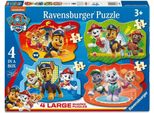Puzzle Per Bambini Ravensburger 03028 - Eroi Con Pelliccia - 4 Grandi Puzzle A Forma Di Paw Patrol Per Bambini Dai 3 Anni In Su
