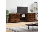 The Living Store Mobile Tv In Rovere Fumé 150X30X50 Cm Materiale In Legno