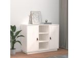The Living Store Credenza Bianca 100X40X75 Cm In Legno Di Pino Massiccio