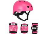 Mr290+H230 Rosa Taglia M Casco Con Protezioni Nils Extreme