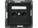 Presa Doppia Per Computer, Cat.5E Mmc, Nero Metallizzato Sonata