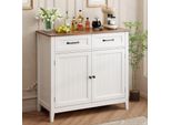 Cassettiera Bealife AP30, Credenza, Mobile Buffet Da Cucina, Ripiano Regolabile, Bar Moderno Per Cucina, Sala Da Pranzo, Retrò