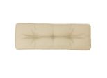Vidaxl Cuscino Pallet Beige 120X40X12 Cm Tessuto