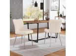 Sweiko Sala Da Pranzo Sedia Sedia Salotto Sedie Imbottite Soggiorno Sedia Divano Con Quattro Gambe Di Supporto In Metallo, Soggiorno, Camera Da Letto Velluto Set Di 2