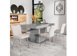 Sweiko Sala Da Pranzo Sedia Sedia Salotto Sedie Imbottite Soggiorno Sedia Divano Con Quattro Gambe Di Supporto In Metallo, Soggiorno, Camera Da Letto Velluto Set Di 4