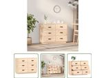 The Living Store Credenza 100X40X75 Cm Massivholz Kiefer