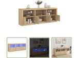 The Living Store Credenza Con Luci Led Rovere Sonoma 181,5X37X67 Cm
