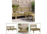 The Living Store Divani Da Giardino Senza Braccioli 2 Pz. Legno Di Pino Impregnato