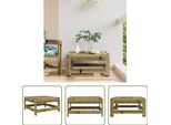 The Living Store Sgabello Da Giardino In Legno Di Pino Impregnato