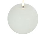 Candela A Sfera Led Countryfield Bianca 12X12X12,5 Cm - Effetto Candela Realistico