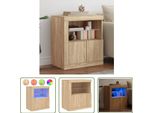 The Living Store Credenza Con Luci Led Rovere Sonoma 60,5X37X67 Cm