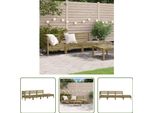 The Living Store Divano Da Giardino A 4 Posti In Legno Di Pino Impregnato