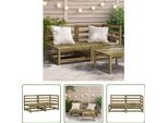 The Living Store Divano Da Giardino 2 Posti In Legno Di Pino Impregnato