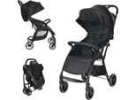 Passeggino Lorelli Fresh, Piccolo Passeggino Sportivo Pieghevole, Solo 5,9 Kg, Seduta Sportiva Compatta Fino A 22 Kg, Passeggino Da Viaggio, Nero