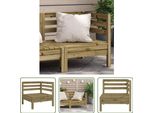 The Living Store Divano Angolare Da Giardino In Legno Di Pino Impregnato